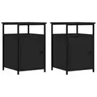 2x Wooden Bedside Tables Drawers Storage Shelf Side Lamp Cabinet Nightstand