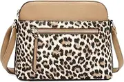 [LA TERRE] Small Crossbody Bag, Dome Shoulder Bag with Zipper Pocket Adjustable Strap