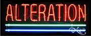 NEW "ALTERATION" 32x13x3 DOUBLE UNDERLINED REAL NEON SIGN w/CUSTOM OPTIONS 10008
