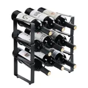 Wine Racks Countertop 3 Tier Stackable Wine Rack Tabletop Metal Wine Storage ...