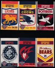 AFL 1996 Centenary Australia Post Booklet Set of 16...MINT COND..FREE LOCAL POST