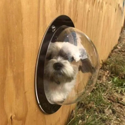Pet Dog Fence Window Cats Dogs Peek Bubble Durable Acrylic Dome Window Door PETA
