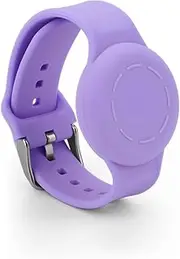 NQEUEPN Kids Wristband for Airtag, Waterproof Silicone Bracelet for kids Adjustable Soft Watch Band for airtag for Toddler Child GPS Tracking Tagging(Dark Purple)