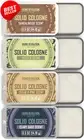 Solid Cologne for Men – Cedar Wood, Clary Sage, Sandalwood, 4 Pack (4 x 14g)