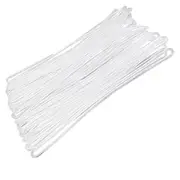 [Elandy] 50Pcs 16cm 6.3 Inch Transparent Plastic Luggage Tag Loops Straps Photo Insert Bag Tags Loops Clear Worn Loops Name Tag Loop for ID Cards