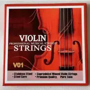 Violin Strings Universal Full Set (G-D-A-E) Steel Core Cupronickel Wound Fiddle