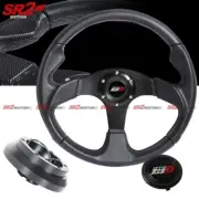 For Lancer Eclipse Subaru WRX STI Initial D Steering Wheel + Short Hub Adapter (for: Mitsubishi)
