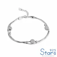 在飛比找momo購物網優惠-【925 STARS】純銀925多層次美鑽串珠造型手鍊(純銀