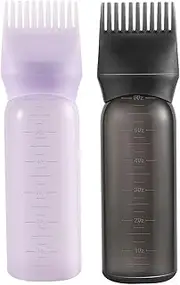 Pairswind Hair Applicator Bottle, Root Comb Applicator Bottle 6 Ounce, Hair Oil Applicator for Scalp and Hair Dye (2)