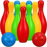 Toddmomy 10 Pin Bowling Set for Boys and Girls Toddler Games 11cm Mini Bowling Toys Boys and Girls Random Color