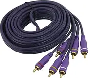 Ruilogod VCR TV 3 RCA Male to Male Composite Video Audio AV Cable 3.8M