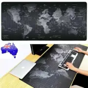 Extended Gaming Mouse Pad World Map Anti-slip Desk Computer Keyboard Mat 90x30cm