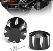 Hutexico Black Rear Axle Nut Cover Cap for Can Am Spyder F3, Aluminum CNC Axle Caps for Can-Am Spyder F3, RT, ST, GS/RS All Models 2008-Up Three Wheels Accessories (Black)