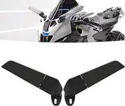 1 Pair Motorcycle Rearview Mirror Adjustable Rotating Wind Wing Mirror Replacement for Ninja 250 300 400 650 H2 H4 ZX10R ZX6R ZX-636
