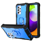 MCC Stylish Shockproof Samsung Galaxy A52 4G 5G Case Cover Heavy Duty A525 [Black+Blue]