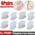 4pair Silicone Gel Toe Separator Straightener Relief Hallux Valgus Pain Friction