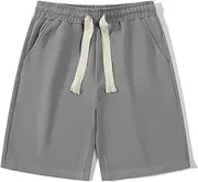 [STKARCV] 1pcs Summer Running Shorts for Men Jogging Pants Solid Color Drawstring Loose Dry Gym Sports Shorts
