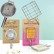 Dynamic Huckleberry Duo - Roast-a-Toast Sandwich Maker & Popcorn Maker for Outdoor Camping - Lets Go Outside - Duo Popcorn + Sandwich, Outdoor Scout Camping Children Campfire