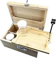MPROCU Large Storage Box with Combination Lock Locking（Bamboo ）