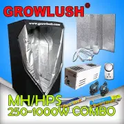 600W Hydroponic Grow tent MH/HPS Grow light batwing shade ballast Timer & Yoyo