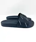 Balenciaga All over Logo Slide Sandal Black/Silver 7 US / 40