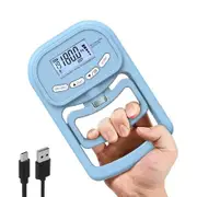 Grip Strength Trainer, Rechargeable Electronic Hand Dynamometer, Digital Grip Strength Tester with LCD Display, Blue