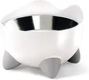 Catit PIXI Elevated Feeding Dish, Whisker Stress Free Food & Water Cat Bowl White