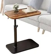 C Table-360 Degree Rotating End Table for Small Spaces, C-shaped End for Couch Arm, Adjustable Height Small Sofa Side, Compact TV Tray, Perfect for Living Room, Bedroom, o