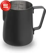 12oz Stainless Steel Milk Frothing Pitcher Black for Espresso Latte Art