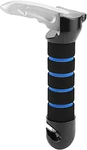 QWORK® Car Exit Aid Entry Aid for Seniors, Multifunctional Support Handle with Belt Cutter and Window Smash, Ergonomic Design