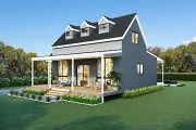 Rosemei Saturn 2-3 bedroom 190m² Steel Frame Cape Cod Home w/- Tandem Carport