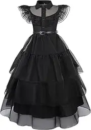 Berich Black Dress Princess Fancy Dress Word Book Day Costumes Kids Halloween Role Play Outfits Girls Black Dress up