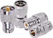 CNARIO 4Pack N to UHF PL259 SO239 RF Coaxial Cable Connector Adapter Kit, N Male/Female to UHF Male/Female Coax Connectors for Cable Antenna CCTV