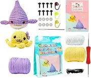 Shark Octopus Crochet Kit - Complete Crochet Kit for Sea Octopus Fish | Beginners-Friendly Crafting Art for Crochet Enthusiasts for Dining Room, Bedroom