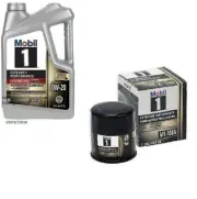 Mobil1 M1-108A Engine Oil Filter & 5 Qts Mobil1 0W20 E/P Full Syn. H/M Motor Oil (for: Subaru)