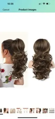 SEIKEA Ponytail Extension, 26” Long Wavy Curly Drawstring Ponytail