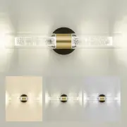 Black and Gold Bathroom Light Fixtures,Modern Led Wall Sconce Light with