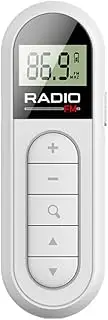 Radio Radio Receiver Mini Pocket Pocket FM Radio Mini Pocket FM FM Radio Portable Headphones Display LCD, White