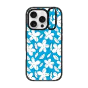 iPhone 16 Pro Impact Ring Stand Case MagSafe Compatible BLUE FLOWERS BY ROMERO BRITTO