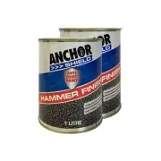 2 Packets of Anchor Shield Hammer Finish Black Paint 1L Durable Protective