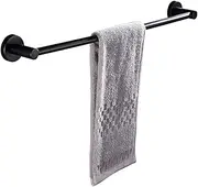 Bathroom Stainless Steel 304 Single Towel Rail Rack Holder Hanger 790MM Matt Black Round Wall Mounted