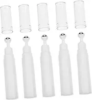 Healvian 5pcs Travel Skincare Containers Refillable Mini Perfume Sample Bottles with Roller Ball Applicator Essential Oils and Fragrance Holder for Travel and Everyday Use