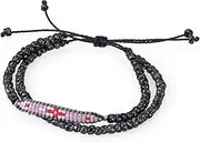 [KELITCH] Gold Silver Beaded Wax Rope Charm Wrap Bracelets Handmade Friendship Id & Medical Bracelets