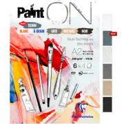 Clairefontaine Paint'ON Multi Surface Mixed Media Paper Pad A2 Art Sketch Book