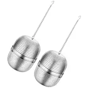 2 Pcs Stainless Steel Tea Strainer Cups Teacup Teapot Coffee Filters