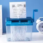 Mini Blue Shredder Crusher Destroyer Paper Documents Cutting Machine