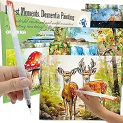 QUOKKA 10PACK Water Painting Dementia Activities for Seniors - Forest Memories - Alzheimers Products for Elderly - Activities for People with Dementia - Crafts for Seniors