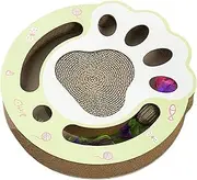 Cat Scratcher Cardboard, Scratching Post Replacement Board, Interactive Sturdy Funny Multi Functional Feather Ball Toy for Indoor Kitten Sofa Floor Home Play Time