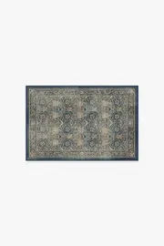 60' x 90' | Machine Washable Runner Rug | Kid & Pet Friendly | Indoor Rug | Honeysuckle & Tulip Indigo Flatwoven Rug by Morris & Co. | Ruggable
