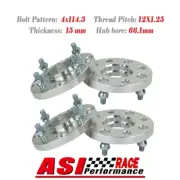 4PCS 15MM 4x114.3 Wheel Spacers For Nissan PS13 /180SX 12x1.25 CB=66.1mm